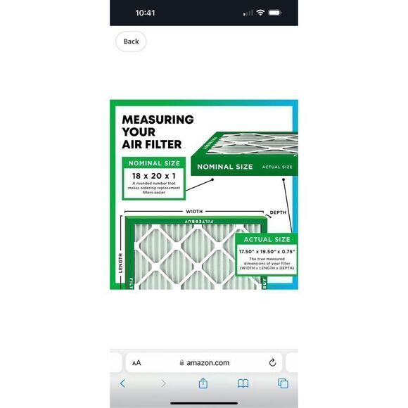 Filterbuy 18x20x1 Pleated HVAC AC Furnace Air Filters Replacement (4-Pack) - Picture 2 of 6